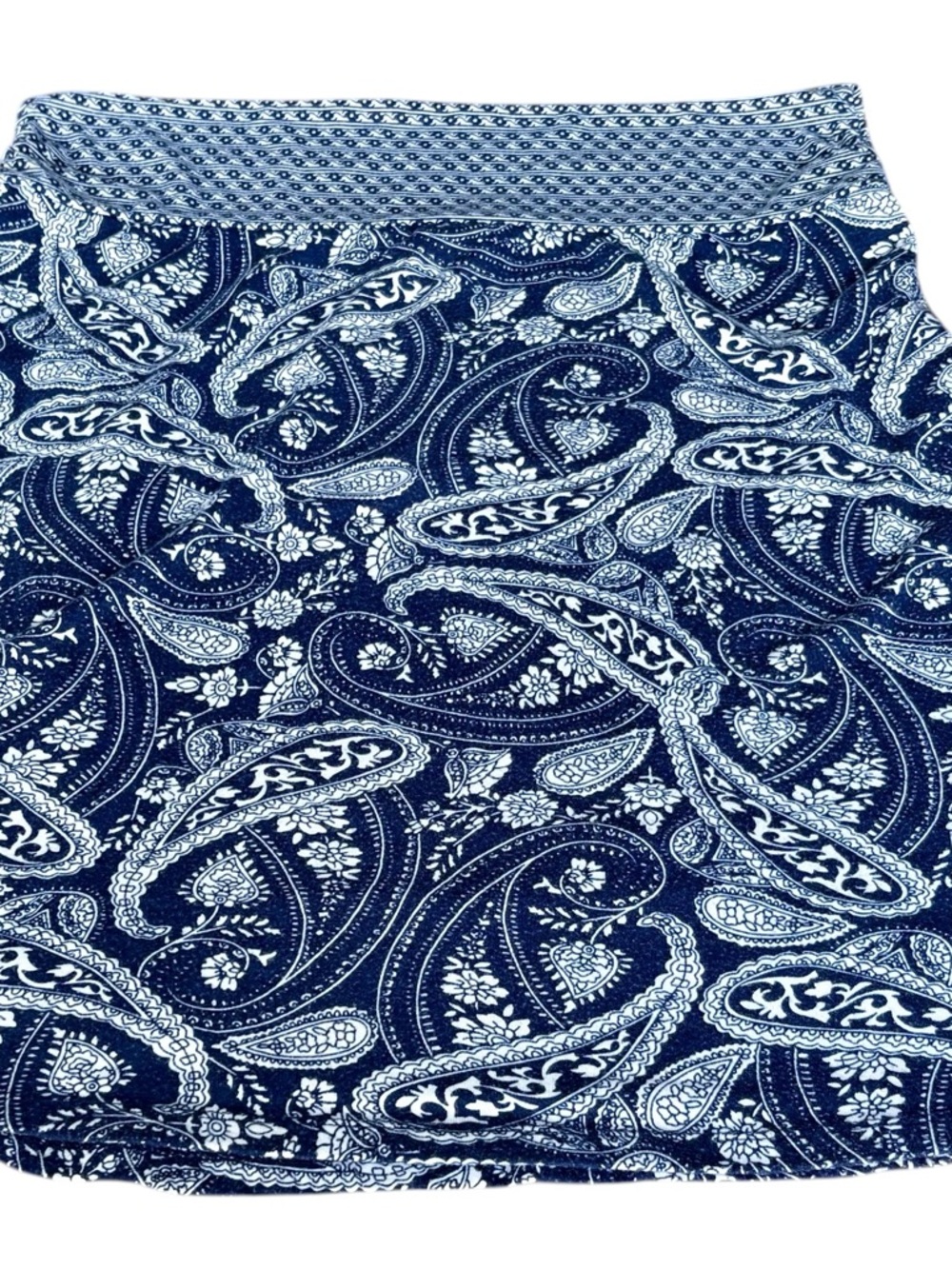 Faded Glory Navy Paisley A-Line Women’s Skirt